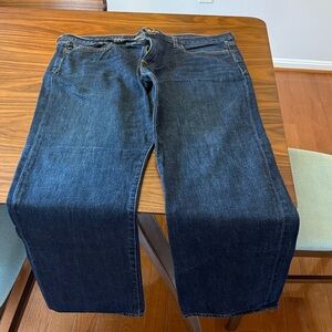 Lucky Brand Men's Relaxed Dark Blue Jeans